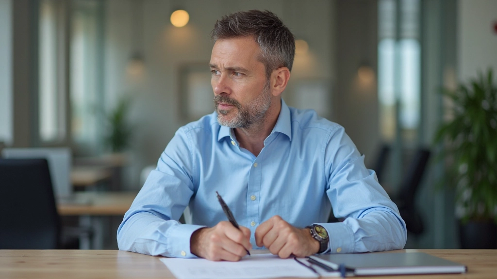 Man in overleg met vrouw, beide zittend aan tafel met notitieblok en pen, aandachtig luisterend naar elkaar met open gezichtsuitdrukking